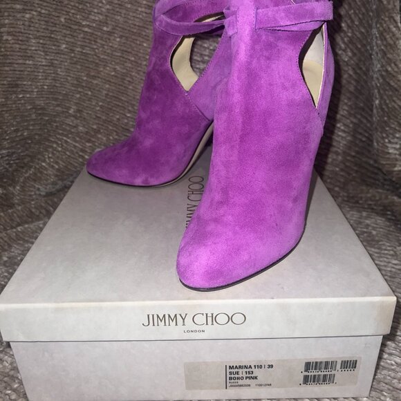 NIB - Jimmy Choo Marina Bootie with Straps in Boho Pink (Size EU 39/ US 9) - Picture 4 of 9